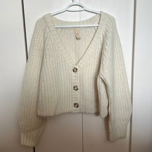 H&M Wool Rib-knit Cardigan